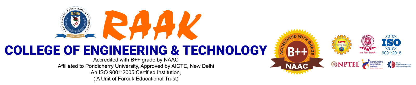 Raak College of Engineering & Technology official logo