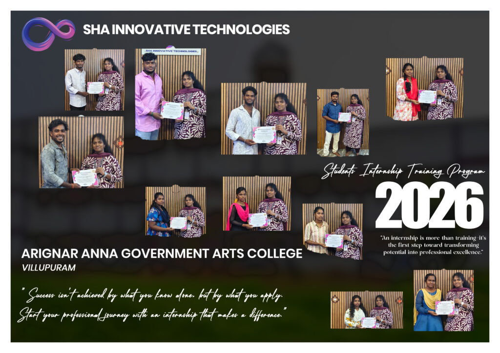 Student internship completion from Arignar Anna Government Arts College, Villupuram