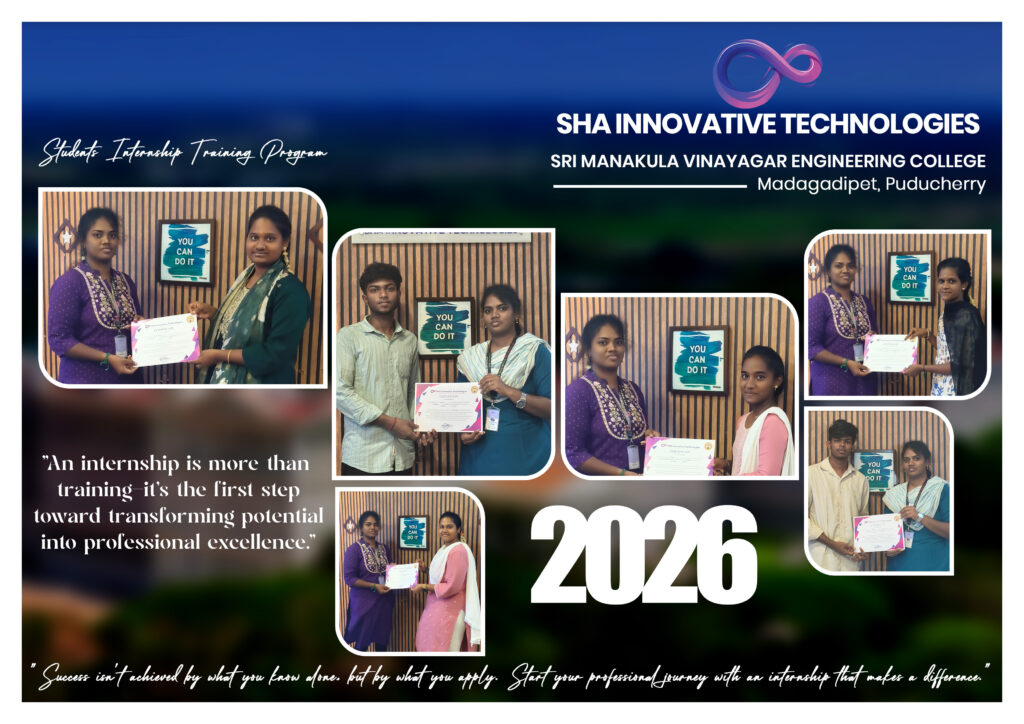 Student internship completion from Sir Manakula Vinayagar Engineering College, Madagadipet, Puducherry