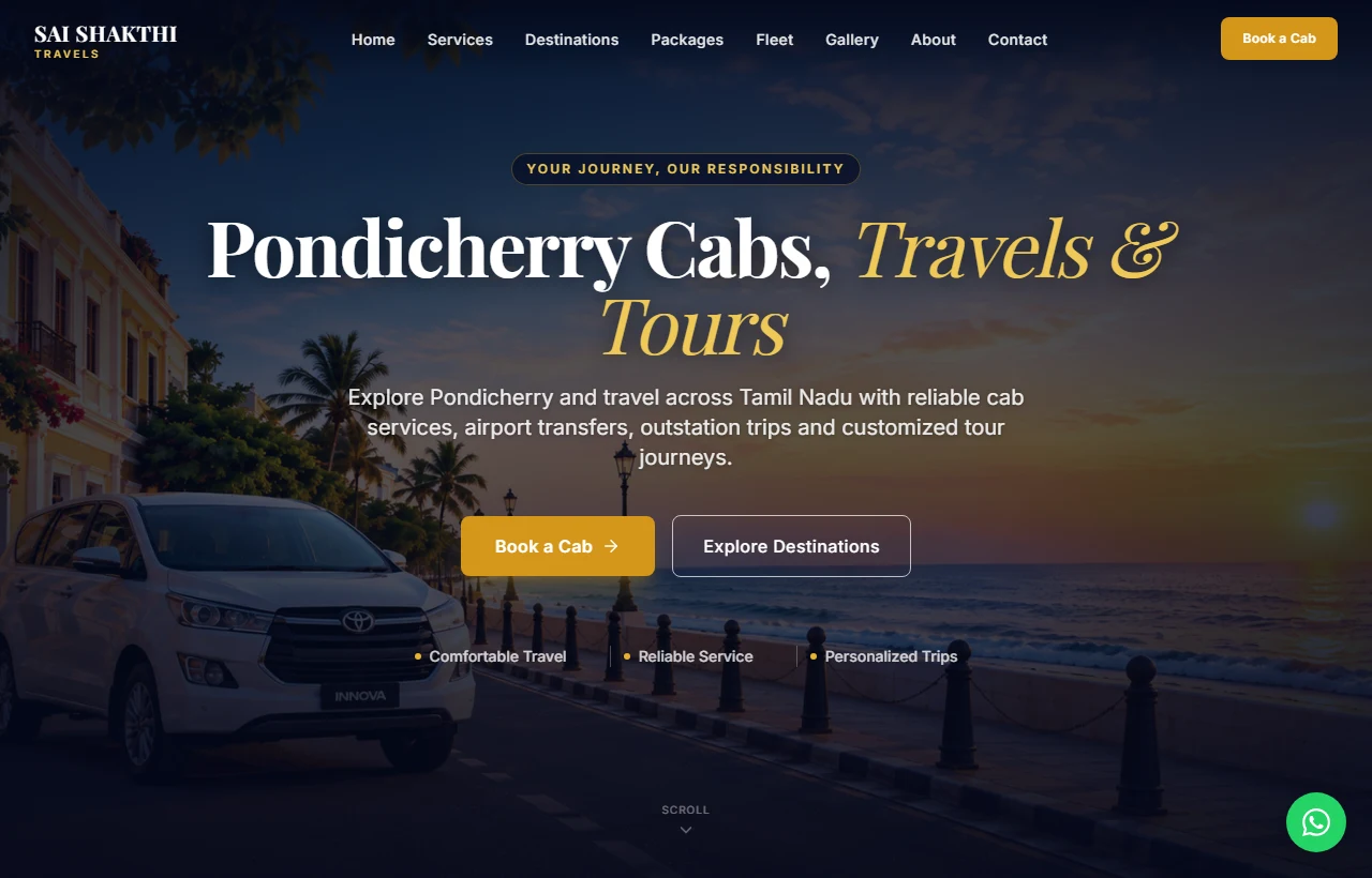 Sai Shakthi Travels - Live Digital Travel Platform developed by SHA Innovative Technologies
